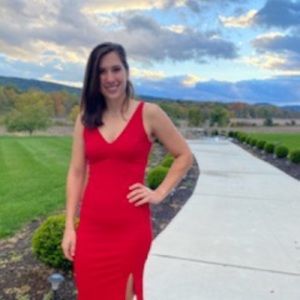 Lulu’s Red Body Con Midi Dress, size M